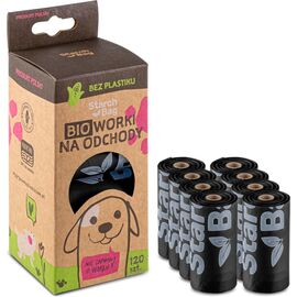 STARCH BAG STARCHBAG BIO COMPOSTABLE POOP BAGS BLACK – 8X15 PCS