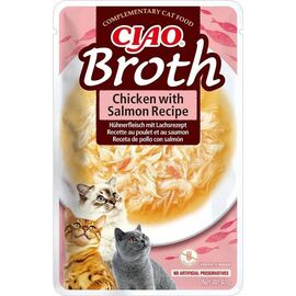 INABA CIAO BROTH CHICKEN & SALMON - CAT TREATS - 12X40G