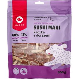 MACED DUCK WITH COD MAXI SUSHI  - DOG TREAT - 500G