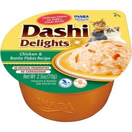 INABA DASHI DELIGHTS KURCZAK I PŁATKI BONITO - PRZYSMAK DLA KOTÓW - 70G