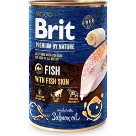 BRIT PREMIUM BY NATURE - FISH&FISH SKIN - MOKRA KARMA DLA PSA -400G
