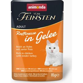 ANIMONDA VOM FEINSTEN ADULT RAFFINESSE IN JELLY RICH IN CHICKEN WITH TURKEY - WET FOOD FOR CATS - 85G