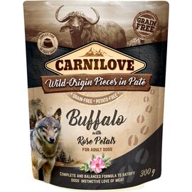 CARNILOVE DOG POUCH WILD BUFFALO & ROSE PETALS - WET DOG FOOD - 300G