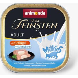 ANIMONDA VOM FEINSTEN ADULT MILKIES WITH POULTRY AND CREAMY FILLING - WET CAT FOOD - 100G