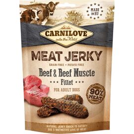 CARNILOVE MEAT JERKY BEEF WITH BEEF MUSCLE FILLET - DOG SNACK - 100 G