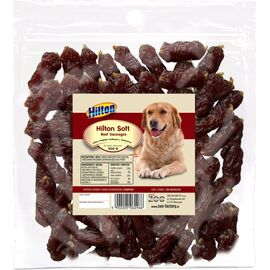 HILTON SOFT SAUSAGES WITH BEEF - DOG TREAT - 500G