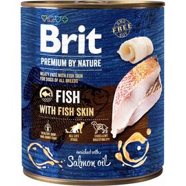BRIT PREMIUM BY NATURE FISH&FISH SKIN - MOKRA KARMA DLA PSA - 800G
