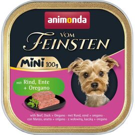 ANIMONDA VOM FEINSTEN ADULT MINI BEEF, DUCK AND OREGANO - WET DOG FOOD - 100G