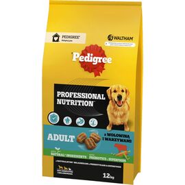 PEDIGREE PROFESSIONAL NUTRITION ADULT WITH BEEF AND VEGETABLES, MEDIUM AND LARGE BREEDS - DRY DOG FOOD - 12 KG