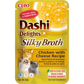 INABA CAT DASHI DELIGHTS SILKY BROTH CHICKEN WITH CHEESE - TREAT FOR CATS - 40G