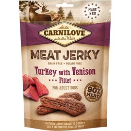 CARNILOVE MEAT JERKY TURKEY WITH VENISON - DOG SNACK - 100 G