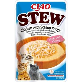 INABA CIAO STEW CHICKEN & SCALLOP - CAT TREATS - 12X40G
