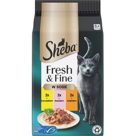 SHEBA FRESH & FINE MINI MEAT DISHES IN SAUCE 6 X 50G