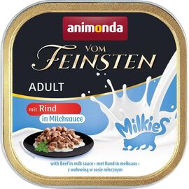 ANIMONDA VOM FEINSTEN ADULT MILKIES WITH BEEF IN MILK SAUCE - WET CAT FOOD - 100G