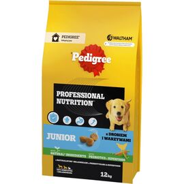 PEDIGREE PROFESSIONAL NUTRITION JUNIOR WITH POULTRY AND VEGETABLES, MEDIUM AND LARGE BREEDS - DRY DOG FOOD - 12 KG