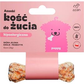BRIT AZANKI HYPOALLERGENIC BONE MADE OF DEER SKIN WITH RABBIT AND PROBIOTIC PUPPY - DOG TREAT - 10 CM