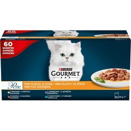 PURINA NESTLE PURINA GOURMET PERLE MINI FILLETS IN SAUCE - WET CAT FOOD - 60X85G