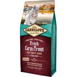 CARNILOVE CAT STERILISED FRESH CARP AND TROUT - DRY CAT FOOD - 6 KG