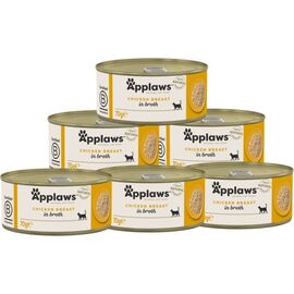 APPLAWS CHICKEN BREAST IN BROTH - WET CAT FOOD - 6X70G