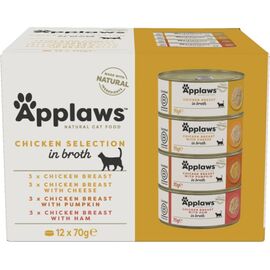 APPLAWS CHICKEN SELECTION IN BROTH - WET CAT FOOD - 12X70G