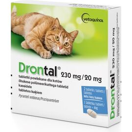 VETOQUINOL DRONTAL TABLETKI ODROBACZAJĄCE KOT 2SZT