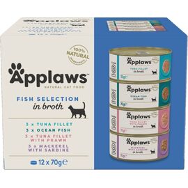 APPLAWS FISH SELECTION MULTIPACK IN BROTH - WET CAT FOOD - 12X70G