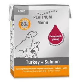 PLATINUM MENU ADULT IBERICO+TURKEY - WET DOG FOOD - 185G