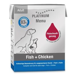 PLATINUM MENU ADULT FISH+CHICKEN - WET DOG FOOD - 375G
