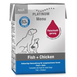 PLATINUM MENU ADULT FISH+CHICKEN - WET DOG FOOD - 185G