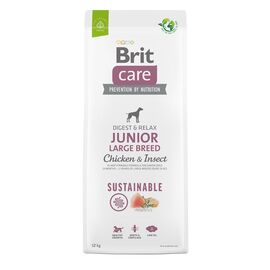 BRIT CARE DOG SUSTAINABLE JUNIOR LARGE BREED CHICKEN & INSECT - DRY DOG FOOD - 12 KG