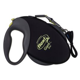 FLEXI TRIXIE NEON GIANT L 8 M BLACK, YELLOW DOG RETRACTABLE LEAD