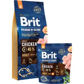 BRIT PREMIUM BY NATURE ADULT M - DRY DOG FOOD - APPLE, CHICKEN, CORN 15 KG