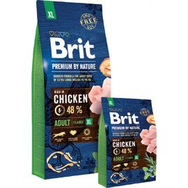 BRIT PREMIUM BY NATURE ADULT XL - DRY DOG FOOD - CHICKEN, SALMON 15KG