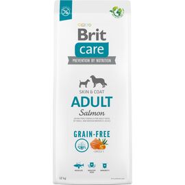 BRIT DRY FOOD FOR ADULT DOGS, SMALL AND MEDIUM BREEDS - BRIT CARE GRAIN-FREE ADULT SALMON- 12 KG