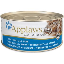 APPLAWS NATURAL CAT FOOD TUNA FILLET WITH CRAB - WET CAT FOOD - 70G