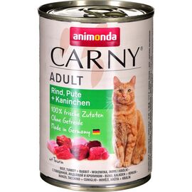 ANIMONDA CARNY ADULT BEEF, TURKEY AND RABBIT 400 G