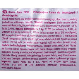 JOSERA BAVARO FORCE 28/16 18KG