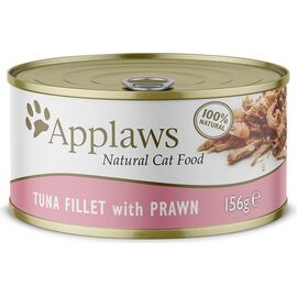 APPLAWS NATURAL CAT FOOD TUNA FILLET WITH PRAWN - WET CAT FOOD - 156G