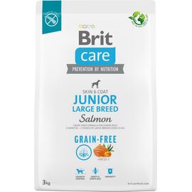 BRIT DRY FOOD FOR YOUNG DOG (3 MONTHS - 2 YEARS), LARGE BREEDS OVER 25 KG - BRIT CARE DOG GRAIN-FREE JUNIOR LARGE SALMON 3KG