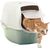 ROTHO BAILEY HOODED LITTER BOX GREEN, WHITE