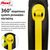 FLEXI NEW NEON 5 M BLACK, YELLOW DOG RETRACTABLE LEAD