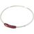 ZOLUX BIVOUAK LED SILICONE TRANSPARENT RED - DOG COLLAR - 30-60 CM