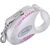 FLEXI GLAM COMPOSITION WITH SWAROVSKI CRYSTALS S - DOG RETRACTABLE LEAD - 3 M - WHITE