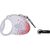 FLEXI GLAM SPLASH ORIENT WITH SWAROVSKI CRYSTALS S - DOG RETRACTABLE LEAD - 3 M - WHITE
