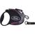 FLEXI GLAM COMPOSITION WITH SWAROVSKI CRYSTALS S - DOG RETRACTABLE LEAD - 3 M - BLACK