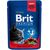 BRIT CAT POUCHES FAMILY PLATE - WET CAT FOOD - 12 X 100G