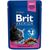 BRIT CAT POUCHES FAMILY PLATE - WET CAT FOOD - 12 X 100G