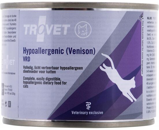TROVET HYPOALLERGENIC VRD WITH VENISON - WET CAT FOOD - 200G