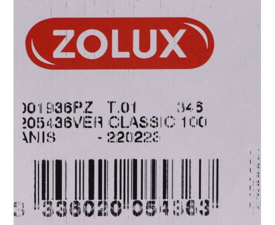 ZOLUX CLASSIC 100 CM,  BŪRIS LIELAJIEM GRAUZĒJIEM,  KRĀSA PELĒKS/AKVAMARĪNS