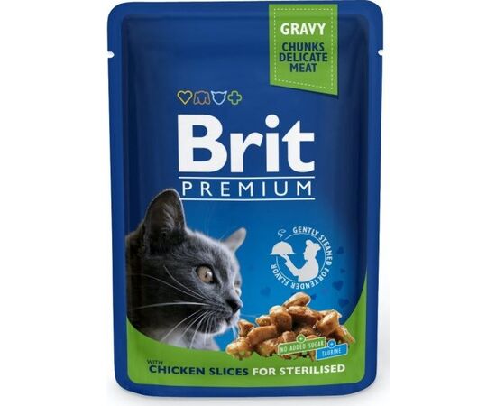 BRIT PREMIUM CAT CHICKEN STERILISED - WET CAT FOOD - 100G